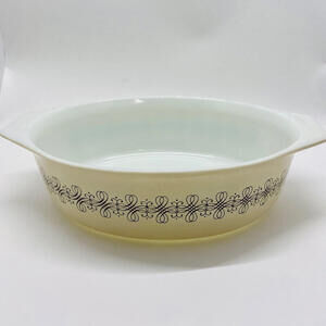 Pyrex Empire Scroll Filigree Oval Casserole